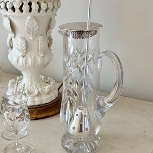 Art Deco Cocktail Mixing Jug & Stra...
