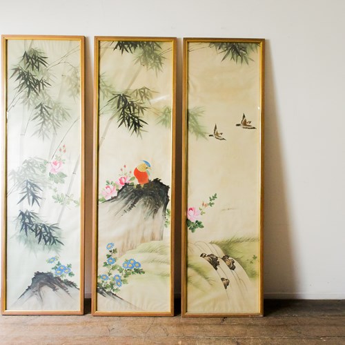 A Triptych Oriental Painting 