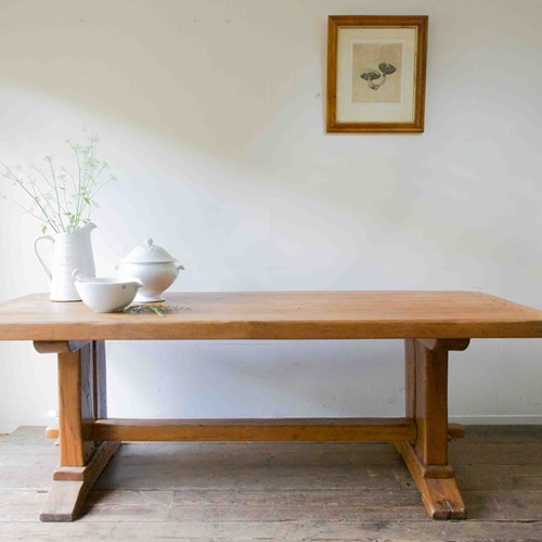 French Oak Trestle Table