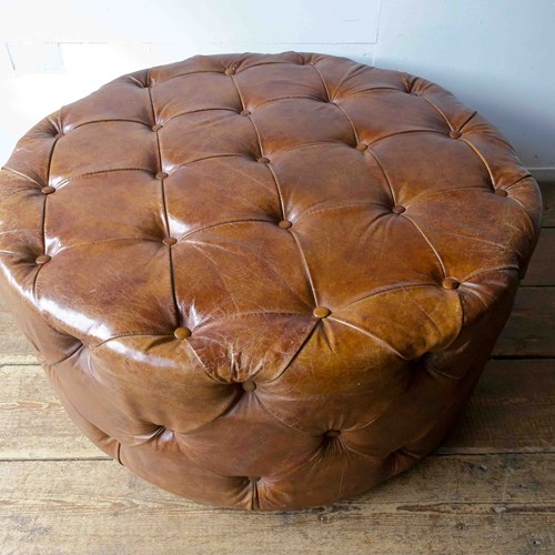 Leather Foot Stool/Pouffe