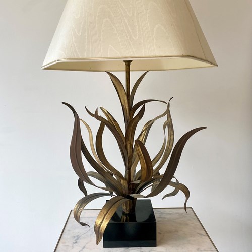 Vintage French Palm Lamp