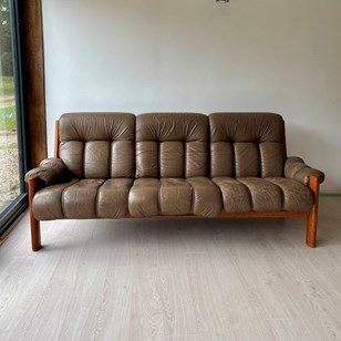 Vintage Ekornes Montana Leather Sof...