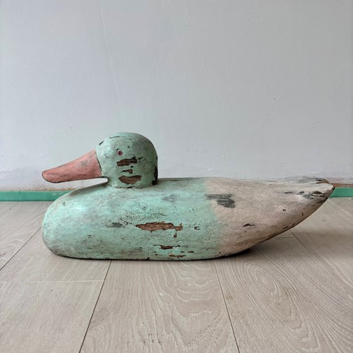 Large Antique Painted Decoy Duck