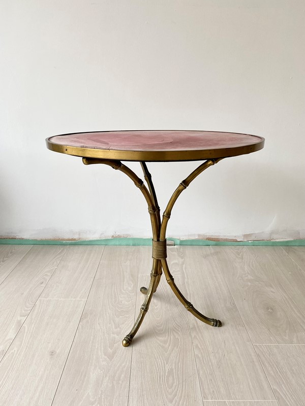 Faux Bamboo Gueridon Table With Brass Tripod Base-the-vintage-trader-img-1537-main-638112853860136594.jpg