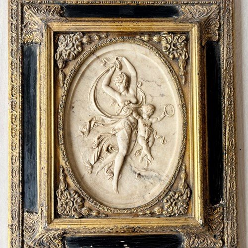 Antique Carved Marble Plaque Danbiere