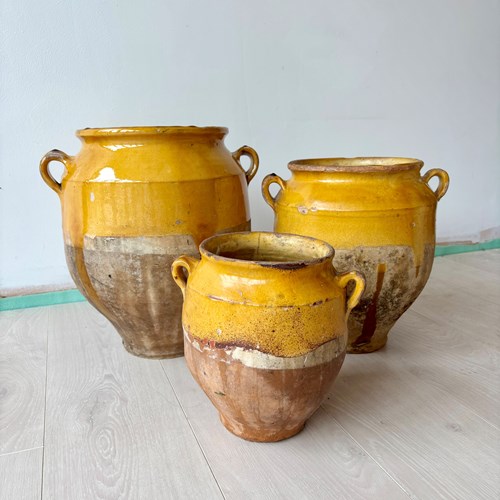 Collection Of Antique French Confit Pots