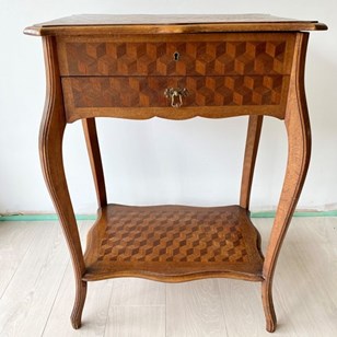 Antique French Geometric Vanity Sid...