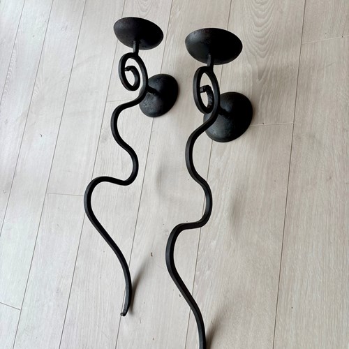 Pair Of French Iron Candle Sconces