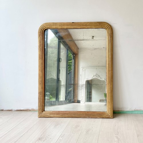 Antique French Louis Philippe Gilt Arch Mirror 