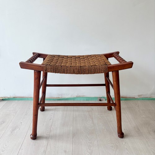 Vintage Woven Rope Stool