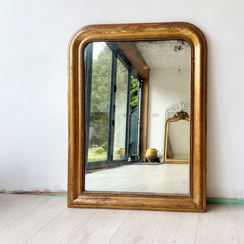 Antique Gilt Louis Philippe Arch Mirror