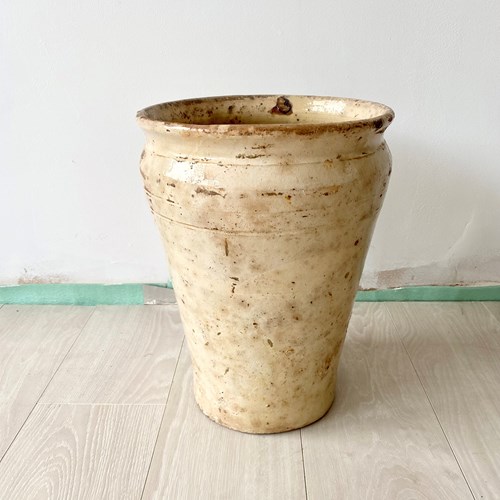 Large Antique Italian Confit Pot Vase