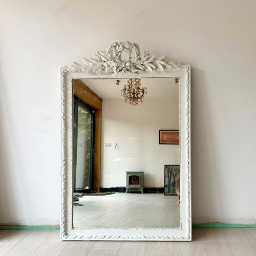 Painted Antique French Mirror