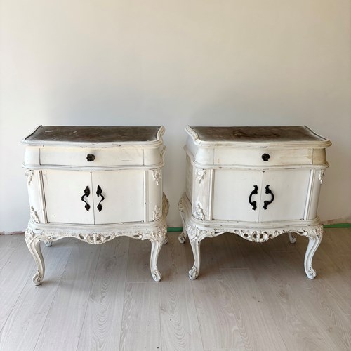 Pair Of Vintage French Bedside Tables