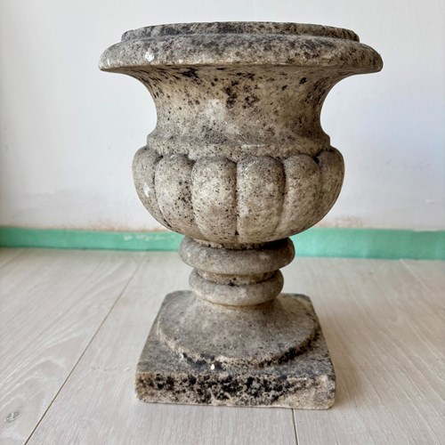 Weathered Antique French Marble Vase Urn