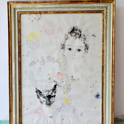Vintage Ink & Watercolour Artwork By Mary Talbot