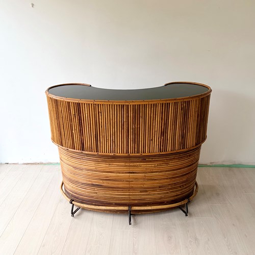  Large Vintage Bamboo Tiki Bar Ref 3335