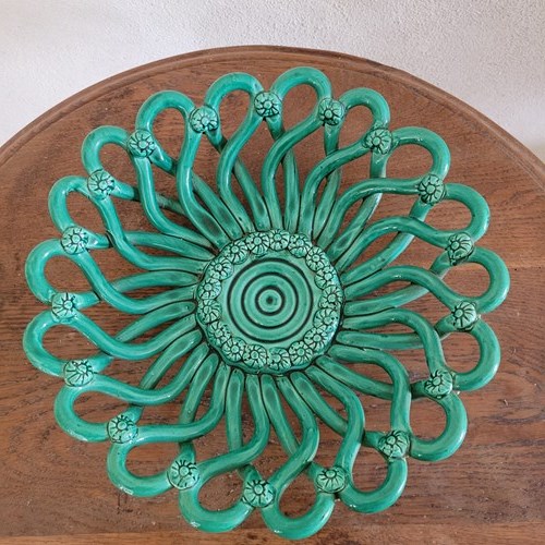 A French Vallauris Mid Century Pottery Fruit Basket