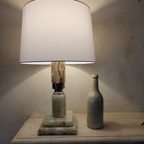 French 70'S Onyx Table Lamp