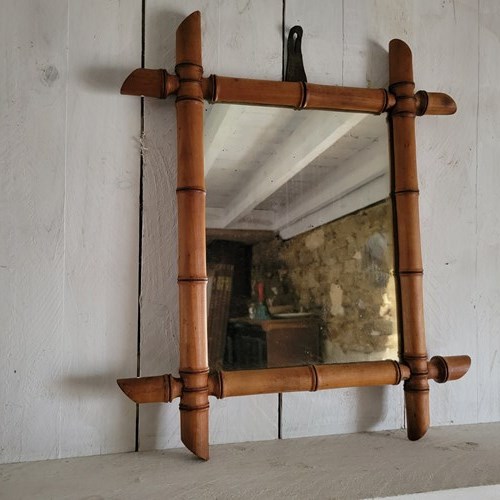 A Faux Bois Frenc Mirror