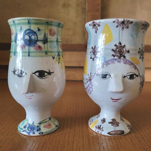 Bjorn Wiinblad Studio Rare Signed Cup Set 1966.