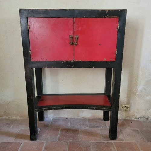 A French Red Painted Cupboard
