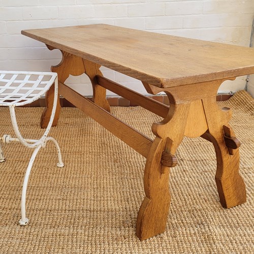 A Danish Oak Refectory Style Coffee Table, Henning Kjaernulf Style 