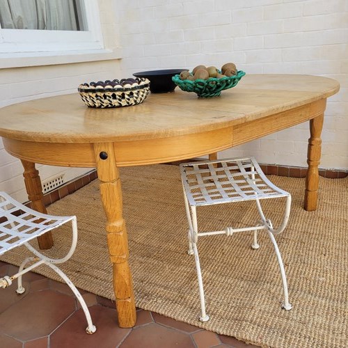 A Danish Oak Extendable Dining Table, Style Henning Kjaernulf 1970'S 
