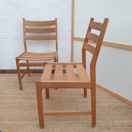 Danish Oak Chairs By Kurt Ostervig 1950'S