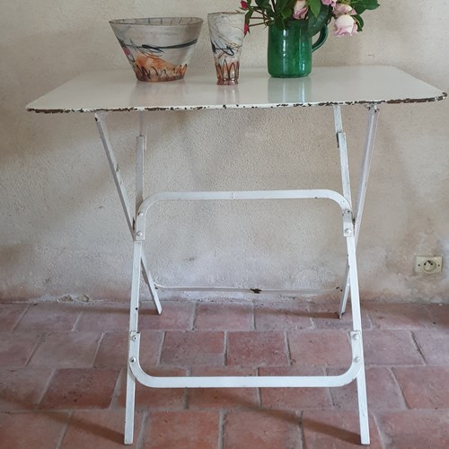 French Iron Garden Table 1930S