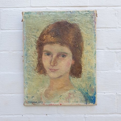 Vintage Danish Oil On Canvas Impressionist Style, Signed I Wedel, 1975.