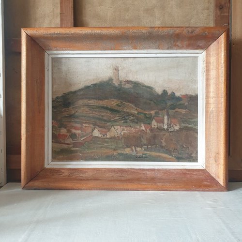 French Landscape Oil Early 1900'S
