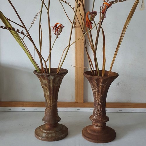 Pair Of 1880S French Iron Vases