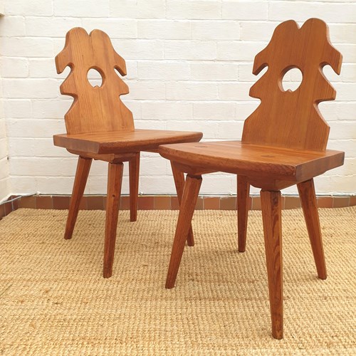 Pair Of 1960'S Alpine Chalet Chairs