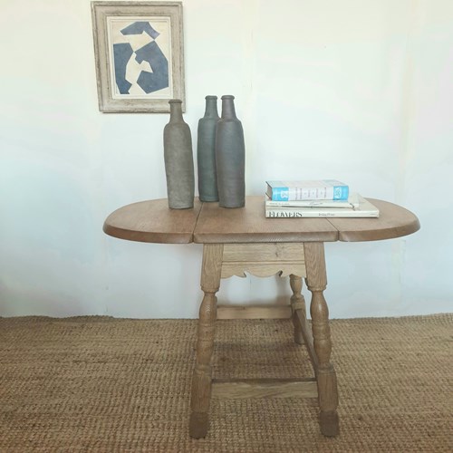 Danish Oak Folding Side Table
