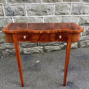 Antique Inlaid Mahogany Single Draw...