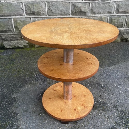 Unusual Art Deco Burr Walnut Table