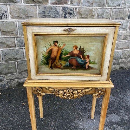 Decorative Antique Painted Cocktail Cabinet Drinks Cabinet