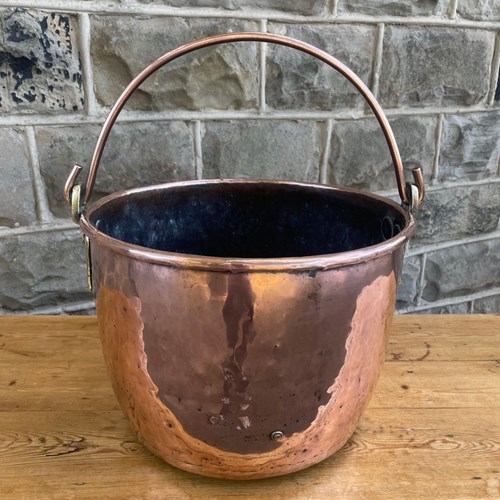 Antique Copper Log Bucket