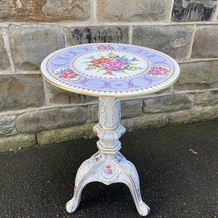 Antique Dresden Style Porcelain Tri...