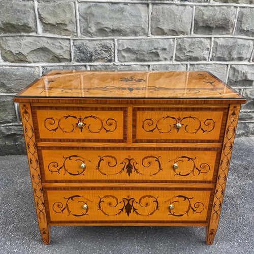 Quality Inlaid Satinwood Chest Draws