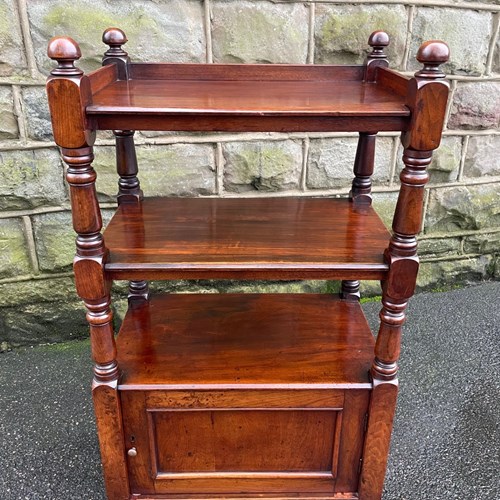 Antique Slim Mahogany Trolley Buffet Dumb Waiter