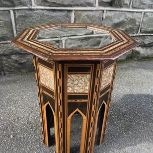 Antique Inlaid Moorish Side Table C...
