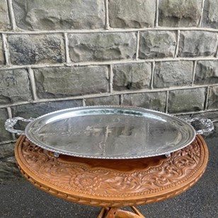 Large Antique Silver Plated Serving...