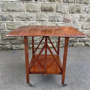 Unusual Antique Mahogany Folding Tr...
