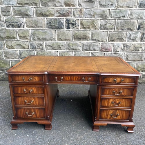 Quality Walnut Partners Pedestal Desk 5Ft Wide
