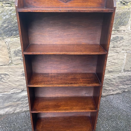 Antique Oak Open Bookcase Bookshelves