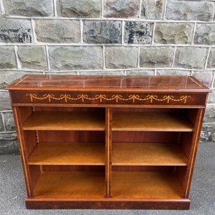 Quality Inlaid Burr Walnut Open Lib...