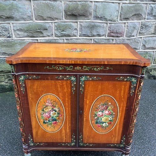 Quality Painted Satinwood Side Cabinet