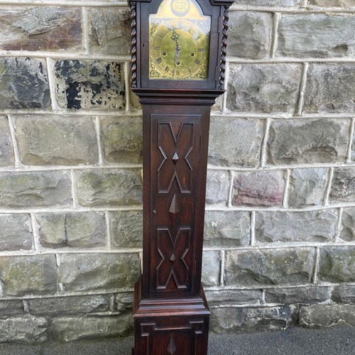 Antique Oak Granddaughter Clock